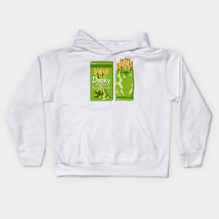 Japanese matcha biscuit sticks Kids Hoodie